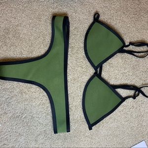 HOAKA designer dark green bikini set
